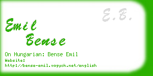 emil bense business card